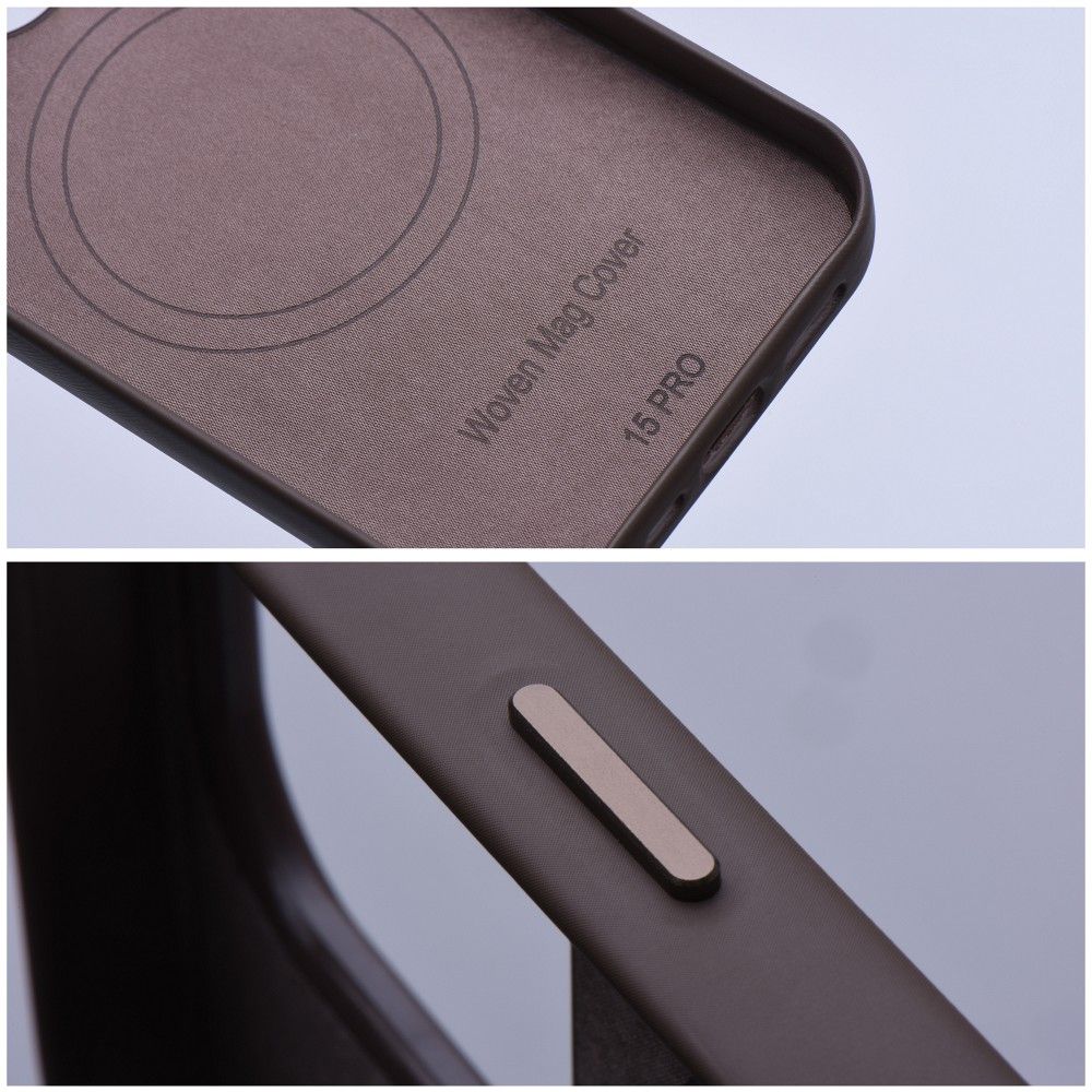 WOVEN MAG COVER case compatible with MagSafe for IPHONE 13 Pro light brown