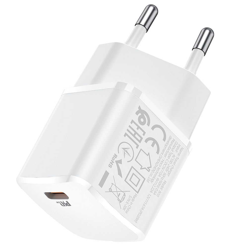 HOCO travel charger Type C PD 20W N10 white