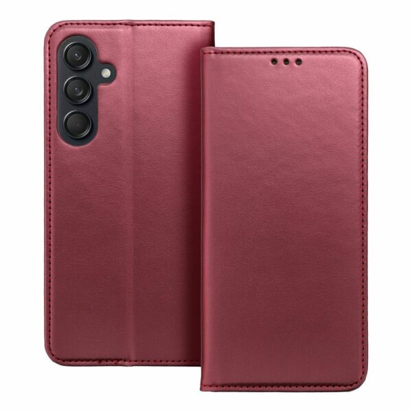 SMART MAGNETO Book case for SAMSUNG S24 FE burgundy