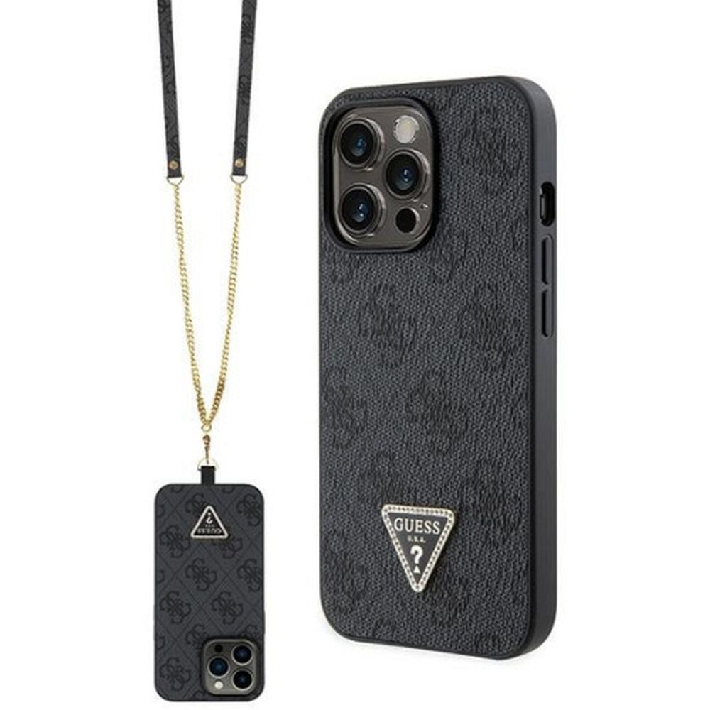 GUESS case for IPHONE 13 Pro Max GUHCP13XP4TDSCPK (Metal Logo Starss Crossbody) black