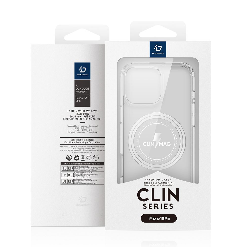 DUX DUCIS case CLIN MAG compatible with MagSafe for IPHONE 16 Pro transparent
