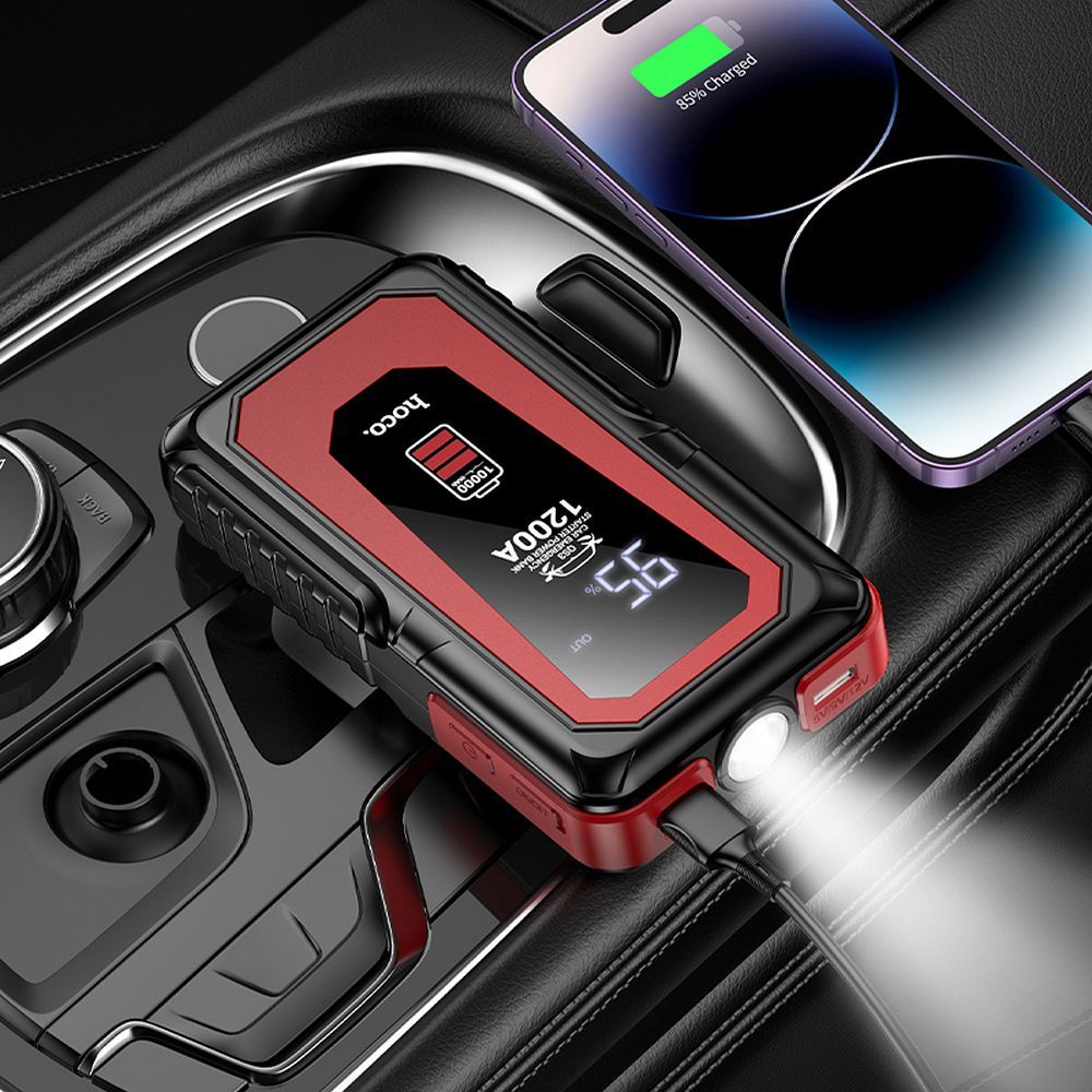 HOCO powerbank 10000 mAh with car emergency starter 2,4A 18W QS3 black