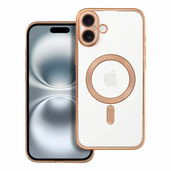 ELECTRO MAG COVER case compatible with MagSafe for IPHONE 16 Plus gold