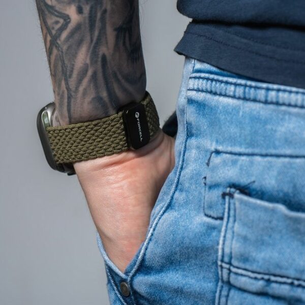 FORCELL F-DESIGN FA02 nylon magnetic strap for APPLE Watch 38 / 40 / 41 mm dark olive green