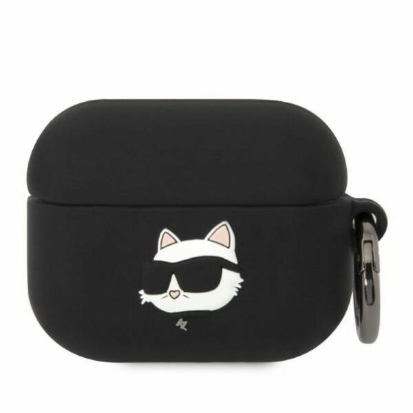 KARL LAGERFELD case for APPLE Airpods Pro KLAPRUNCHK (3D Sil NFT Choupette) black