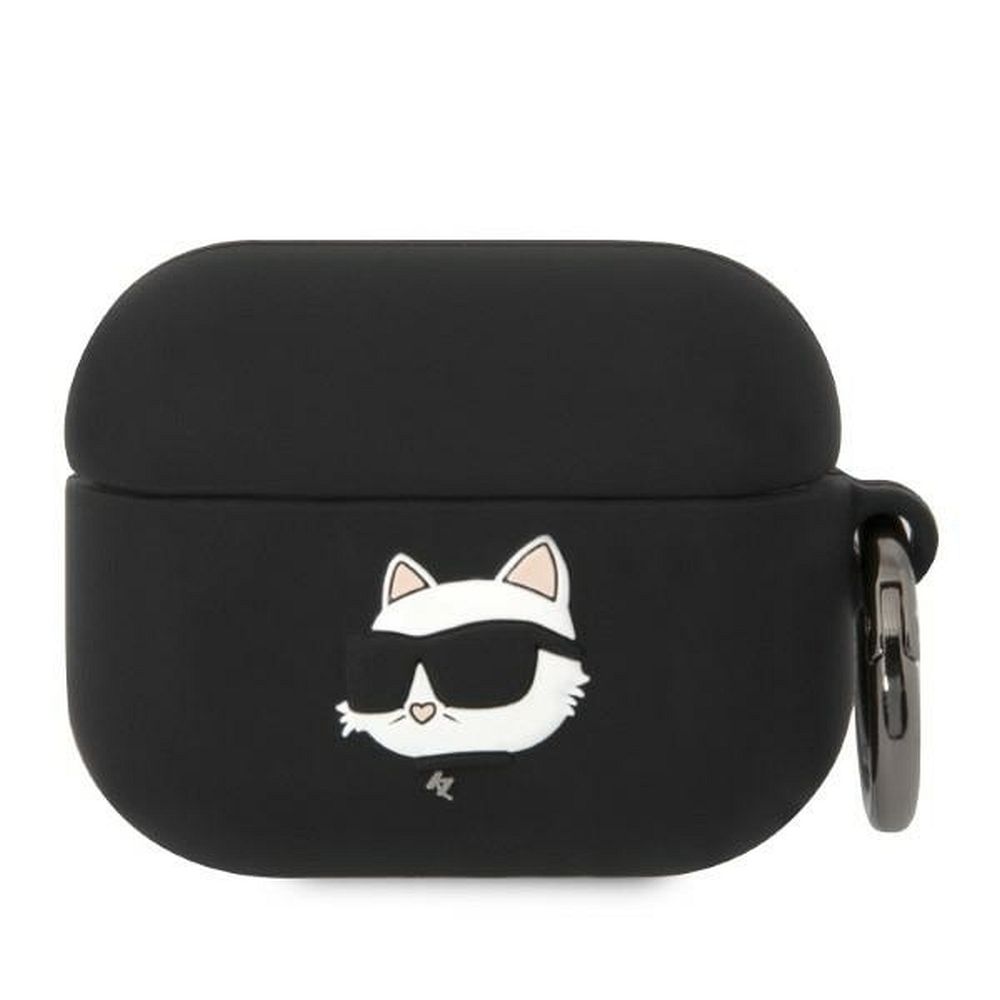 KARL LAGERFELD case for APPLE Airpods Pro KLAPRUNCHK (3D Sil NFT Choupette) black