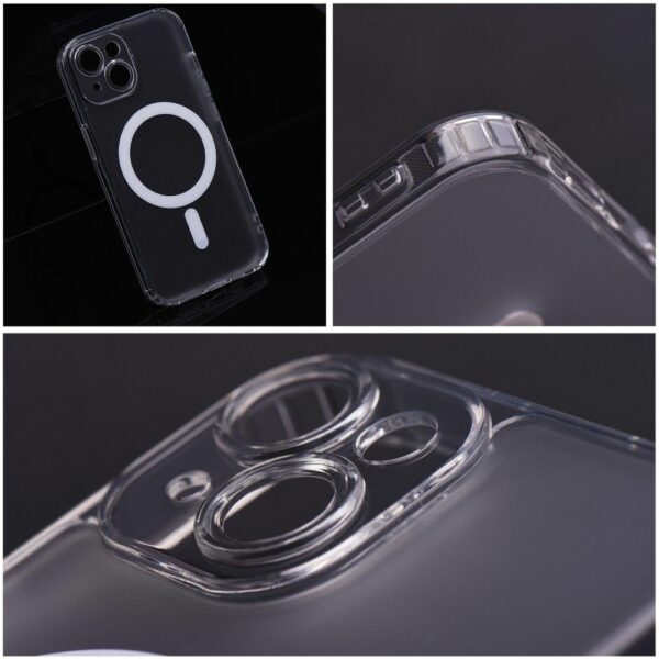 FROST MAG COVER case with camera protection compatible with MagSafe for IPHONE 14 transparent
