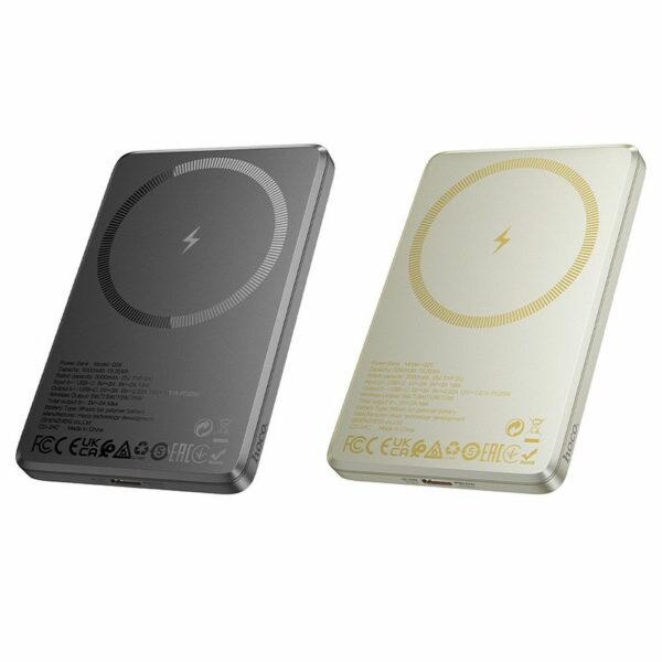 HOCO powerbank 5000 mAh compatible with MagSafe PD QC 2A 20W Q26 metal gray