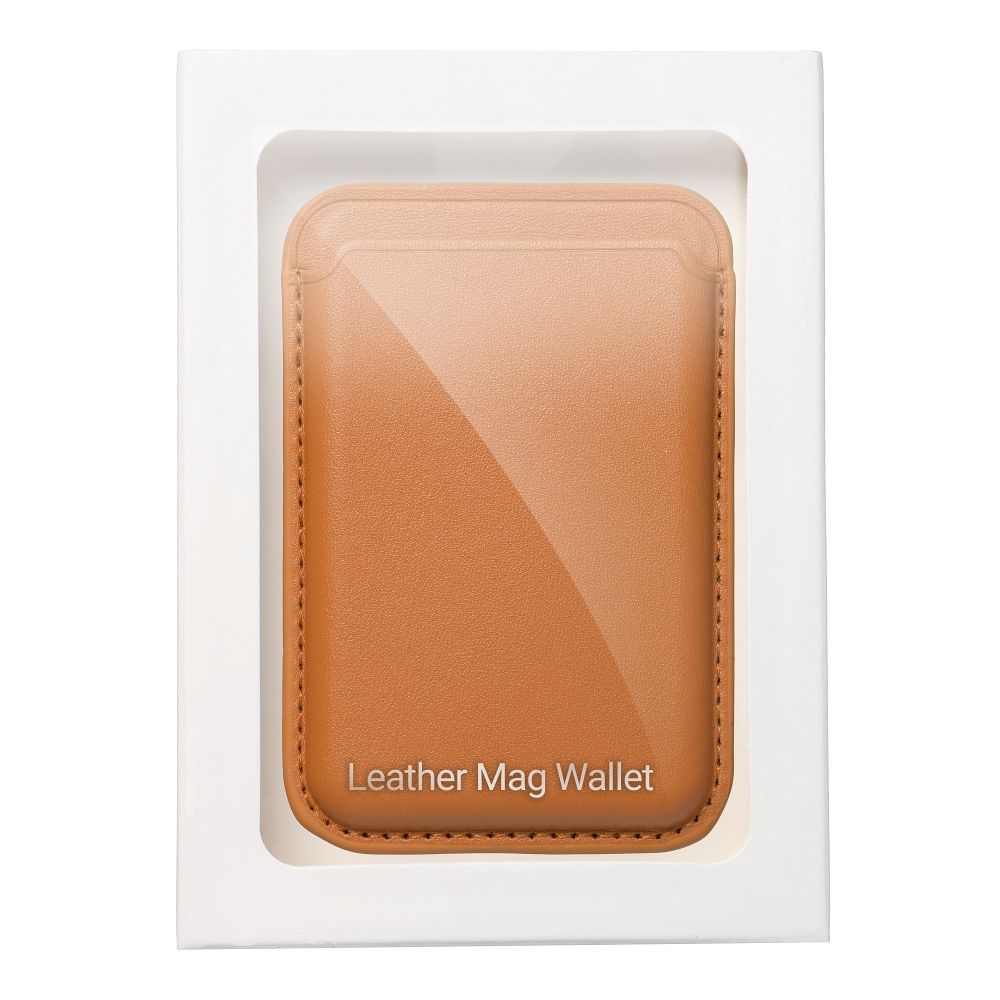 LEATHER MAG WALLET compatible with MagSafe orange