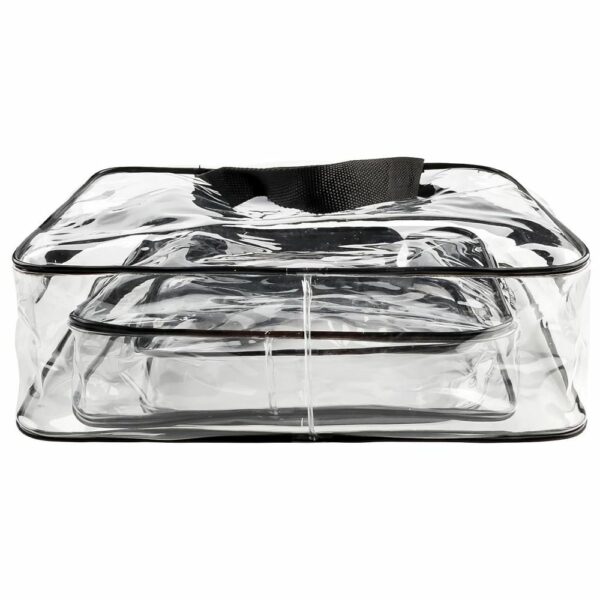 Travel Cosmetic Bag Set RC-K-1083 | 3 Pieces | Transparent   A practical set of 3 travel cosmetic bags, perfect for trips, gym, or everyday use. The transparent design allows for quick identification of items, while different sizes help keep cosmetics and accessories well-organized. ✅ Key Features: ✔ Set of 3 cosmetic bags – various sizes for different needs ✔ Transparent design – easy visibility of contents ✔ Water-resistant material – protects against moisture and spills ✔ Lightweight & compact – fits easily in a suitcase, travel bag, or backpack ✔ Durable zipper closure – secure storage for cosmetics ✔ Versatile use – great for toiletries, accessories, or documentsTravel cosmetic bag set 3 pcs RC-K-1083 transparent