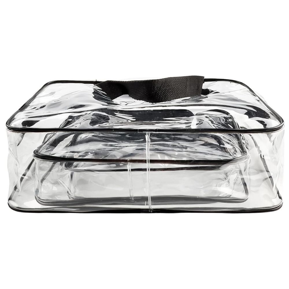 Travel Cosmetic Bag Set RC-K-1083 | 3 Pieces | Transparent   A practical set of 3 travel cosmetic bags, perfect for trips, gym, or everyday use. The transparent design allows for quick identification of items, while different sizes help keep cosmetics and accessories well-organized. ✅ Key Features: ✔ Set of 3 cosmetic bags – various sizes for different needs ✔ Transparent design – easy visibility of contents ✔ Water-resistant material – protects against moisture and spills ✔ Lightweight & compact – fits easily in a suitcase, travel bag, or backpack ✔ Durable zipper closure – secure storage for cosmetics ✔ Versatile use – great for toiletries, accessories, or documentsTravel cosmetic bag set 3 pcs RC-K-1083 transparent