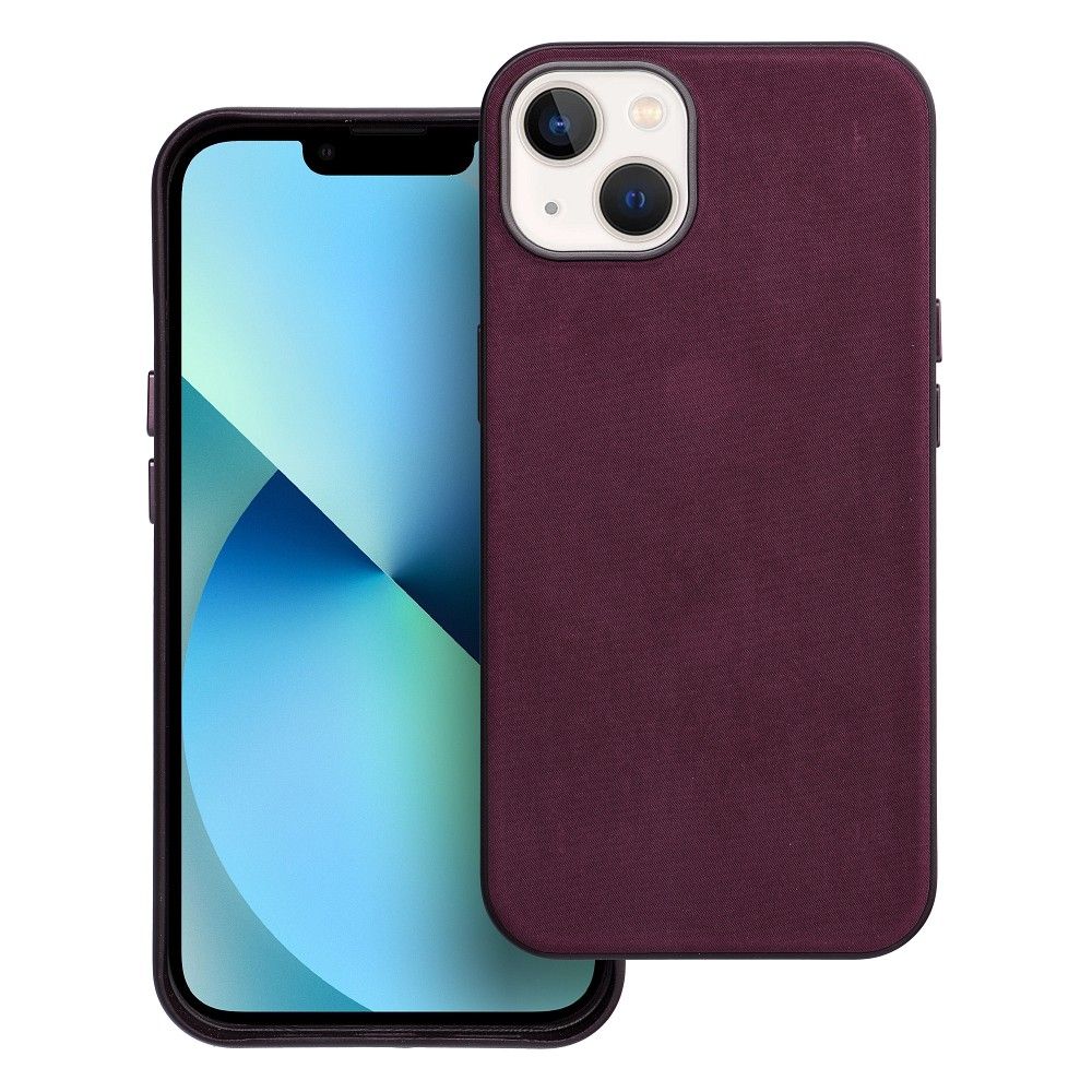 WOVEN MAG COVER case compatible with MagSafe for IPHONE 13 burgundy