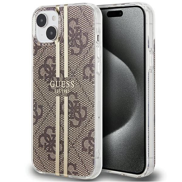 GUESS case for IPHONE 15 Plus GUHCP15MH4PSEGW (4G Gold Stripe) brown
