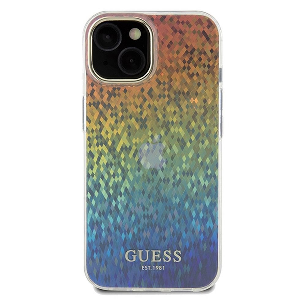 GUESS case for IPHONE 14 GUHCP14SHDECMI (IML Faceted Mirror / disco iridescent) multicolor