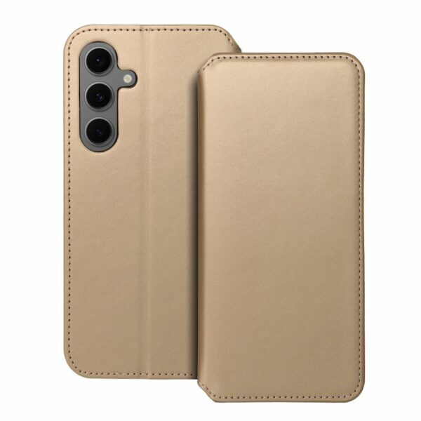 DUAL POCKET Book case for SAMSUNG S24 FE gold
