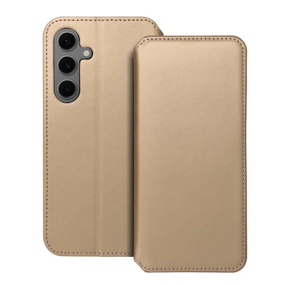 DUAL POCKET Book case for SAMSUNG S24 FE gold