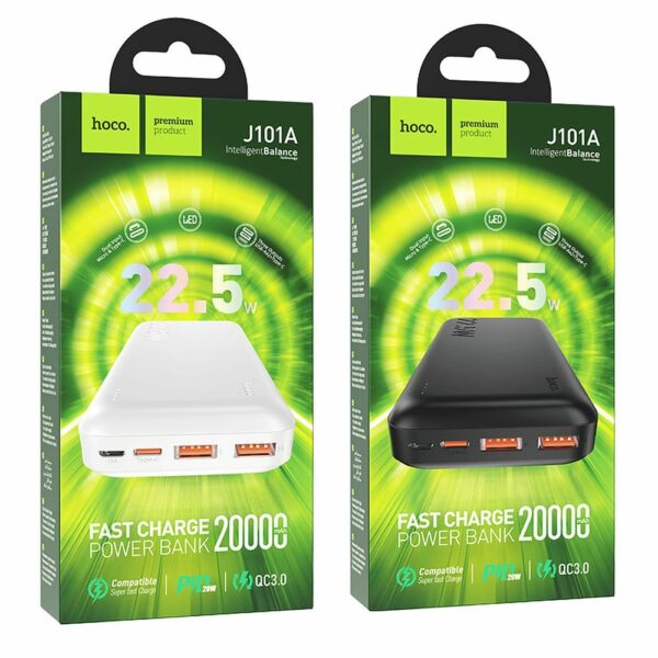 HOCO powerbank 20000 mAh PD QC 3A 22,5W J101A white