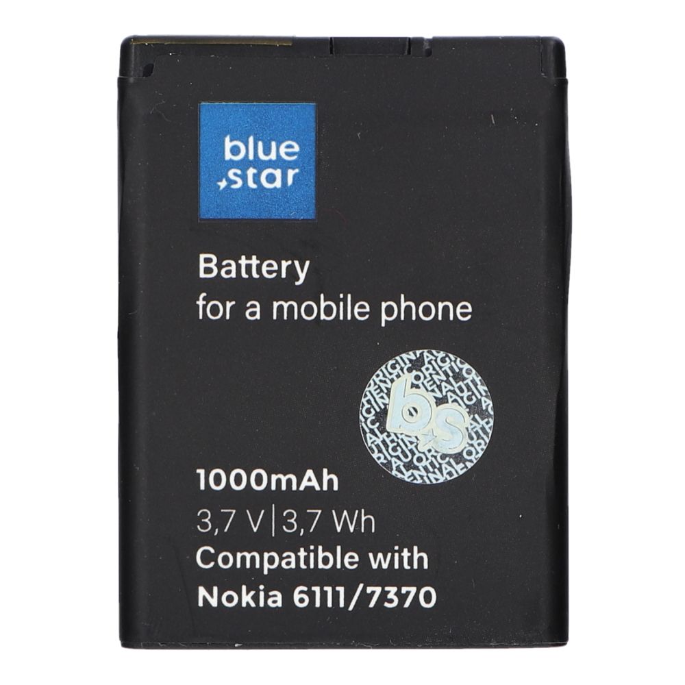 497082b540ae18ecf4f6faba1ef73ab6 BLUE STAR PREMIUM battery for NOKIA 6111 / 7370 / N76 / 2630 / 2760 / N75 / 2600 Classic 1000 mAh