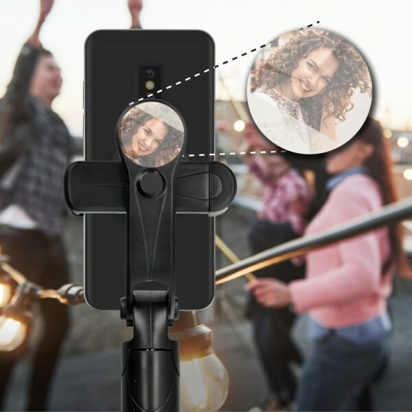 Selfie stick with wireless remote control tripod with mirror SSTR-11 black