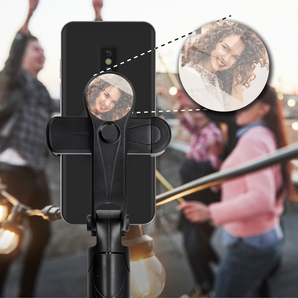 Selfie stick with wireless remote control tripod with mirror SSTR-11 black