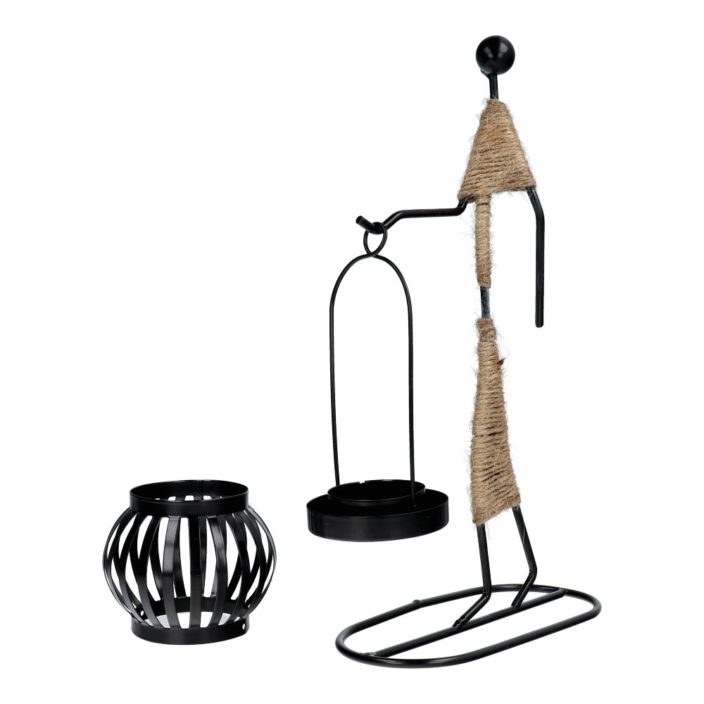 Decorative metal candlestick ART DECO Africa model A IALC-1