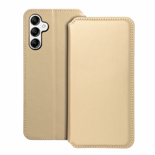 DUAL POCKET Book case for SAMSUNG A14 4G / A14 5G gold