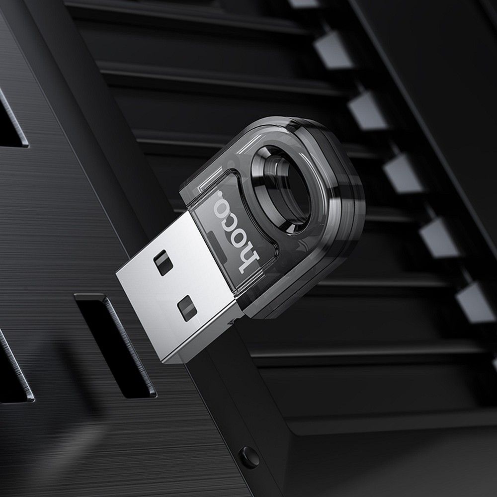 HOCO adapter USB A bluetooth UA28 transparent black