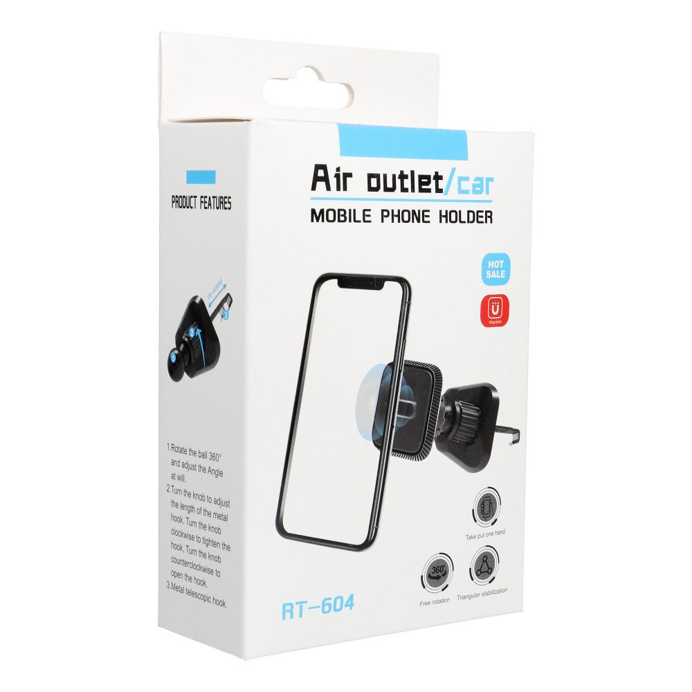 Magnetic car holder for air vent Air Magnet RT-604 black