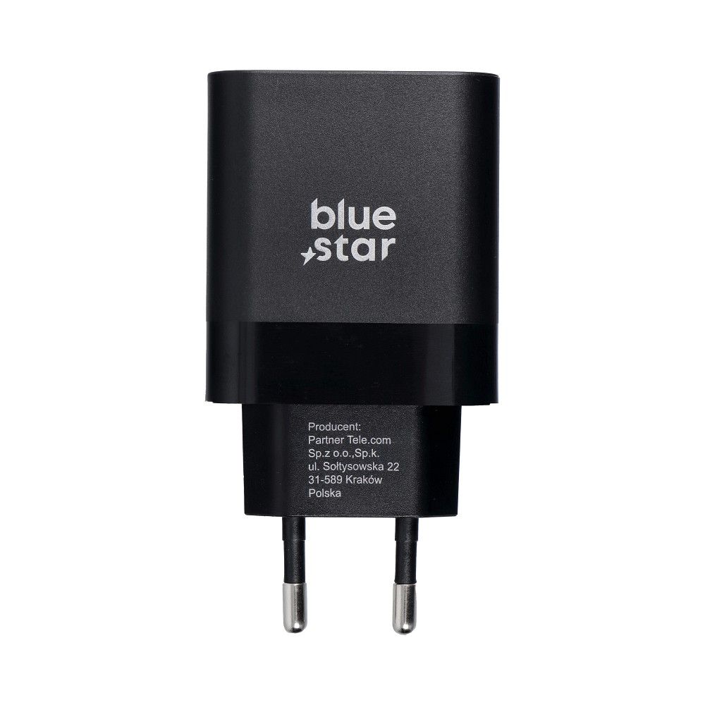 BLUE STAR travel charger Type C + cable Type C to Type C PD QC4.0 3A 45W TFB-TC-45WPD black