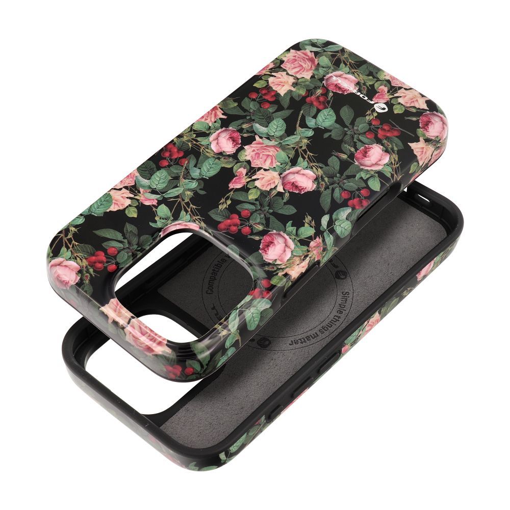FORCELL F-PROTECT Mirage, Military Drop-Tested case compatible with MagSafe for IPHONE 15 PRO MAX rose drama