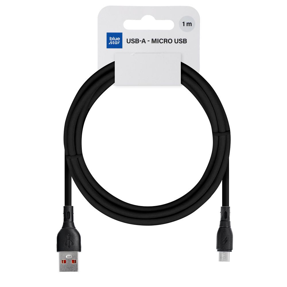 BLUE STAR ECO cable 2A USB A to Micro USB PJ68-23-2 1m black