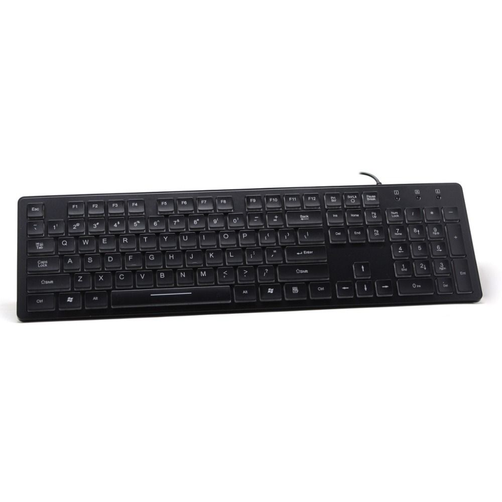 4ca0aae2ea4625757a42256b97664bae ART wire keyboard USB A QWERTY with light slim AK-20 black