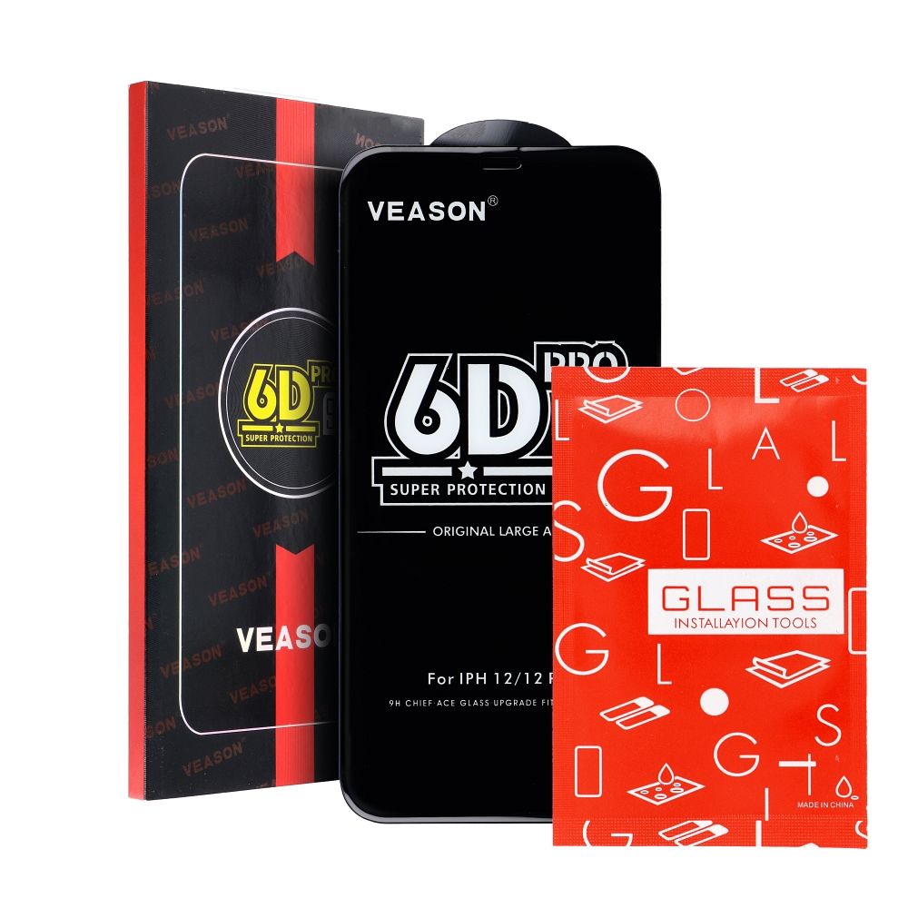 6D Pro Veason Glass - for Iphone 13 / 16e (SE 4 2025) black