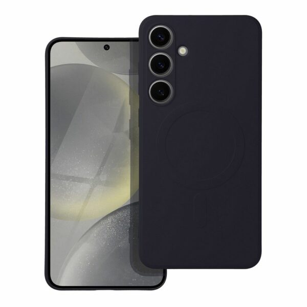 SILICONE MAG COVER case compatible with MagSafe for SAMSUNG S24 Plus black