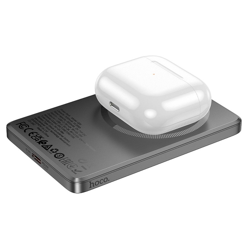 HOCO powerbank 5000 mAh compatible with MagSafe PD QC 2A 20W Q26 metal gray