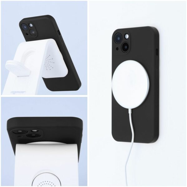 SILICONE MAG COVER case compatible with MagSafe for SAMSUNG S25 black