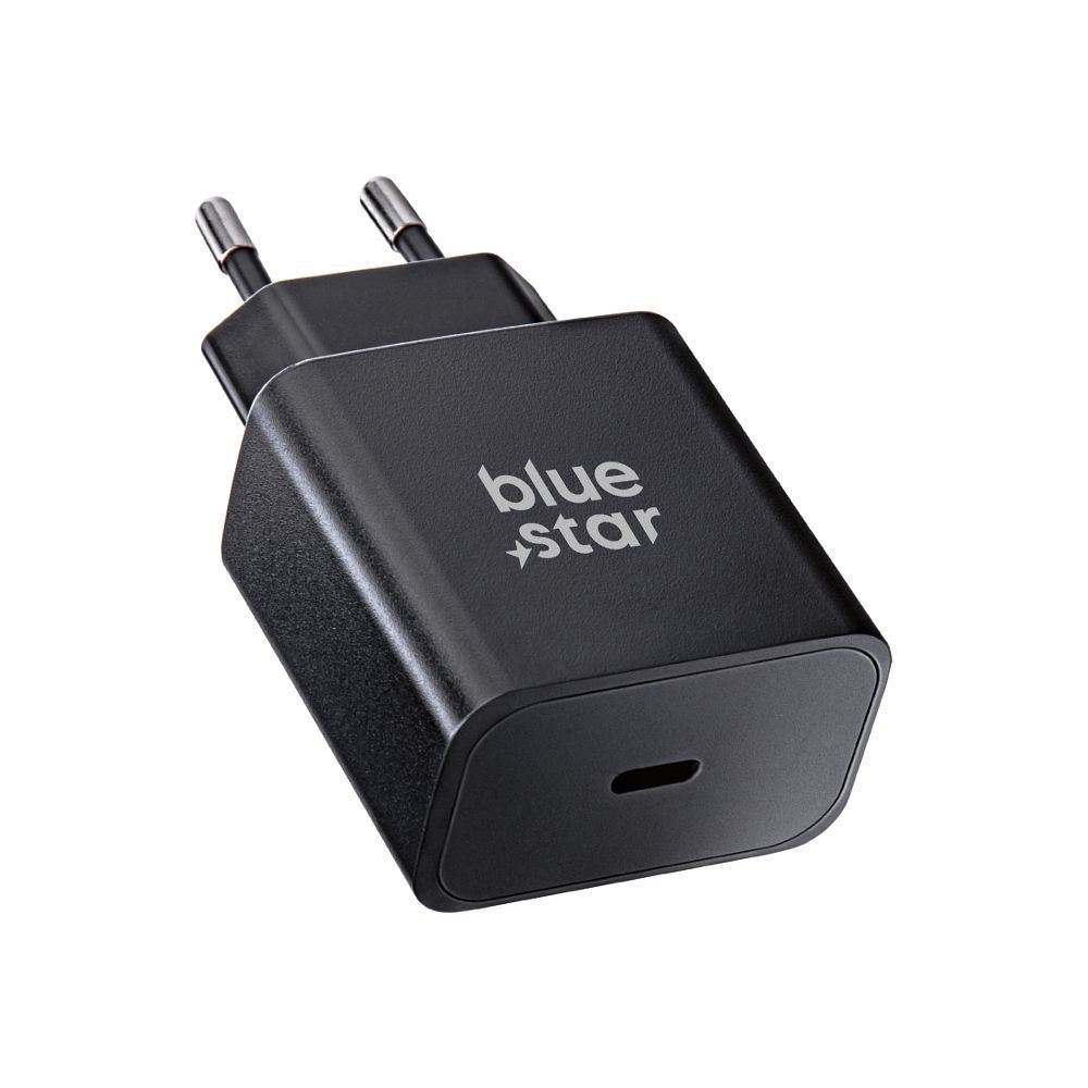 BLUE STAR travel charger Type C + cable Type C to Type C PD QC4.0 3A 25W TFB-TC-25WPD black