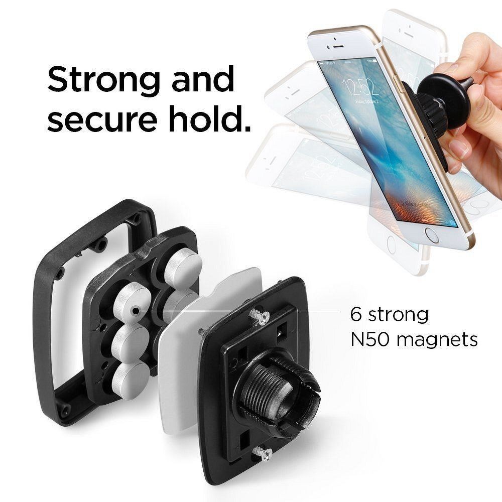 4ee9dc0c04b336d59e3f270535e03a55 SPIGEN magnetic car holder for air vent H12 black