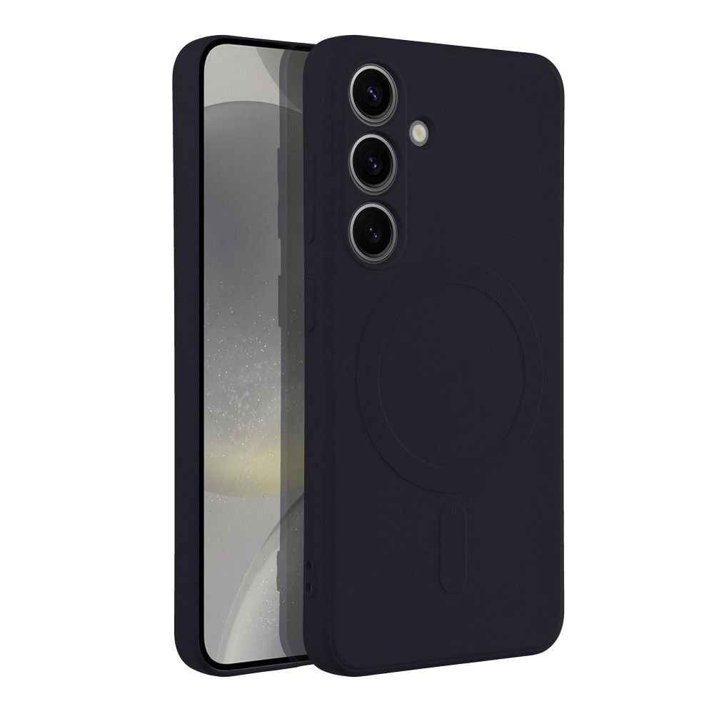 SILICONE MAG COVER case compatible with MagSafe for SAMSUNG S24 black