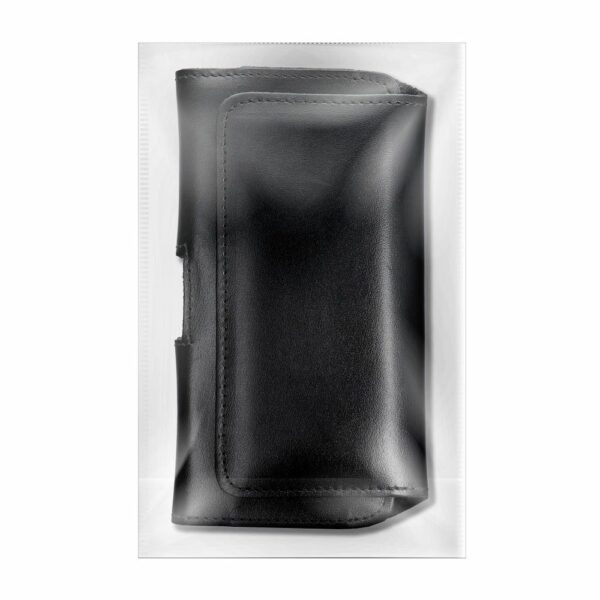 ROYAL universal horizontal leather belt holster size M for IPHONE 12 MINI / 13 MINI / SAMSUNG A40 / S8 / XIAOMI 12 / Redmi 5A black