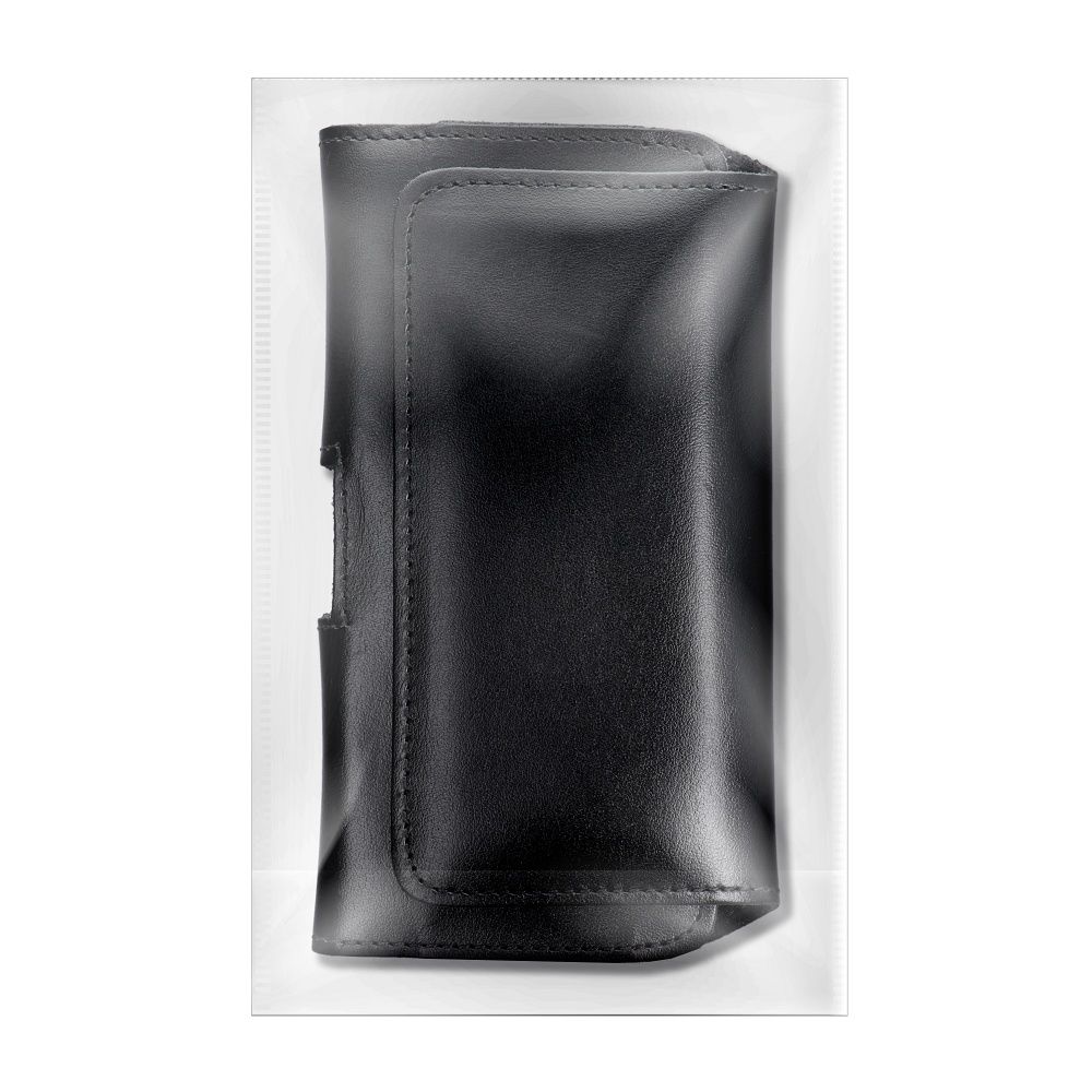 ROYAL universal horizontal leather belt holster size M for IPHONE 12 MINI / 13 MINI / SAMSUNG A40 / S8 / XIAOMI 12 / Redmi 5A black