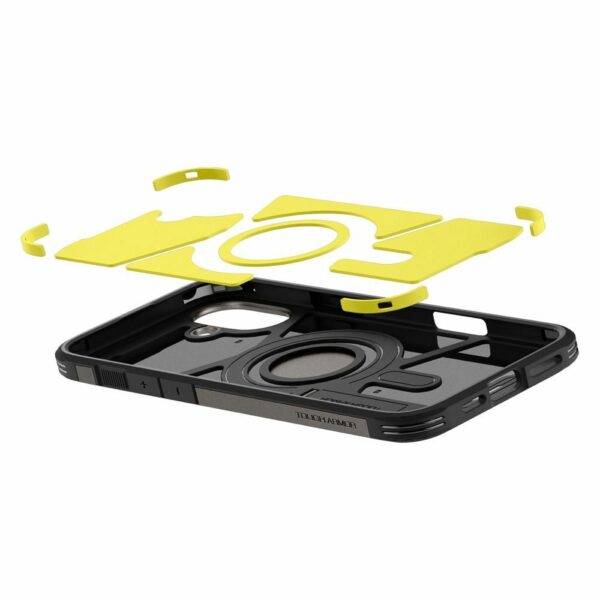 SPIGEN case TOUGH ARMOR MAG compatible with MagSafe for IPHONE 16 gunmetal
