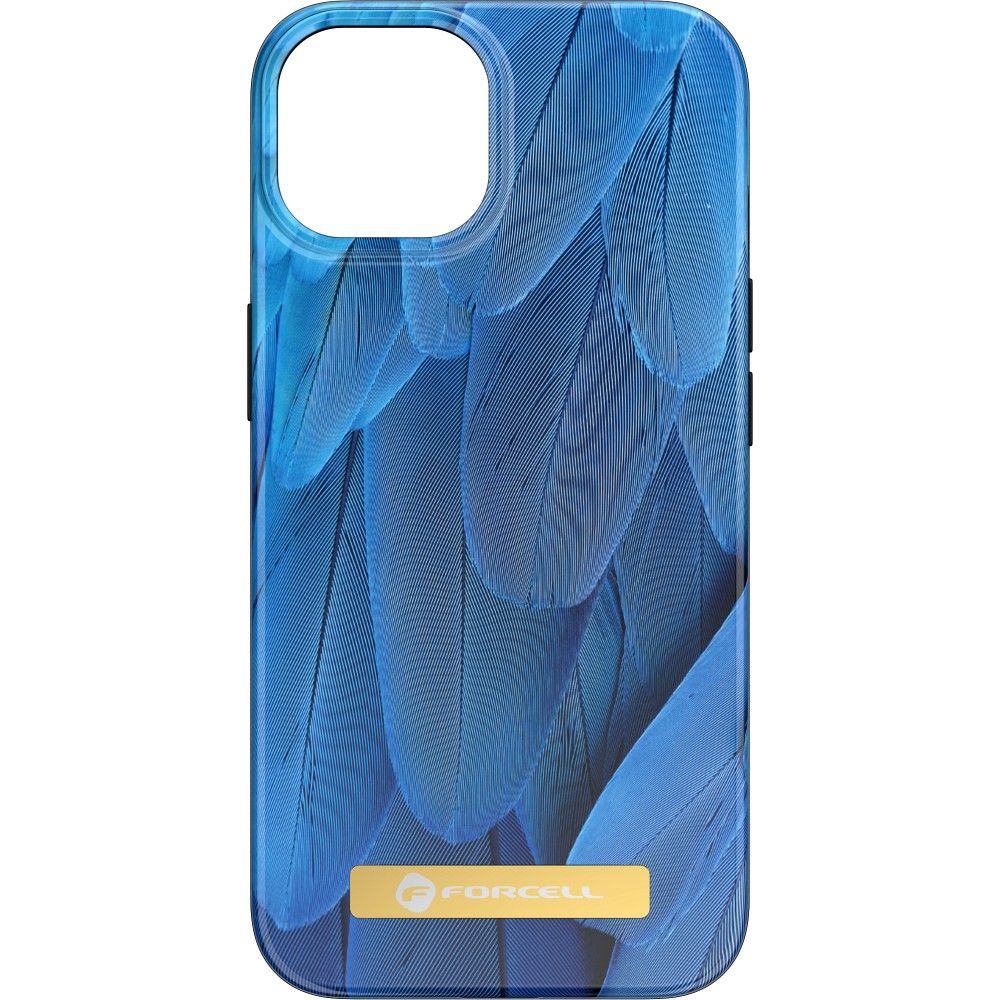FORCELL F-PROTECT Mirage case compatible with MagSafe for IPHONE 15 Plus blue bird