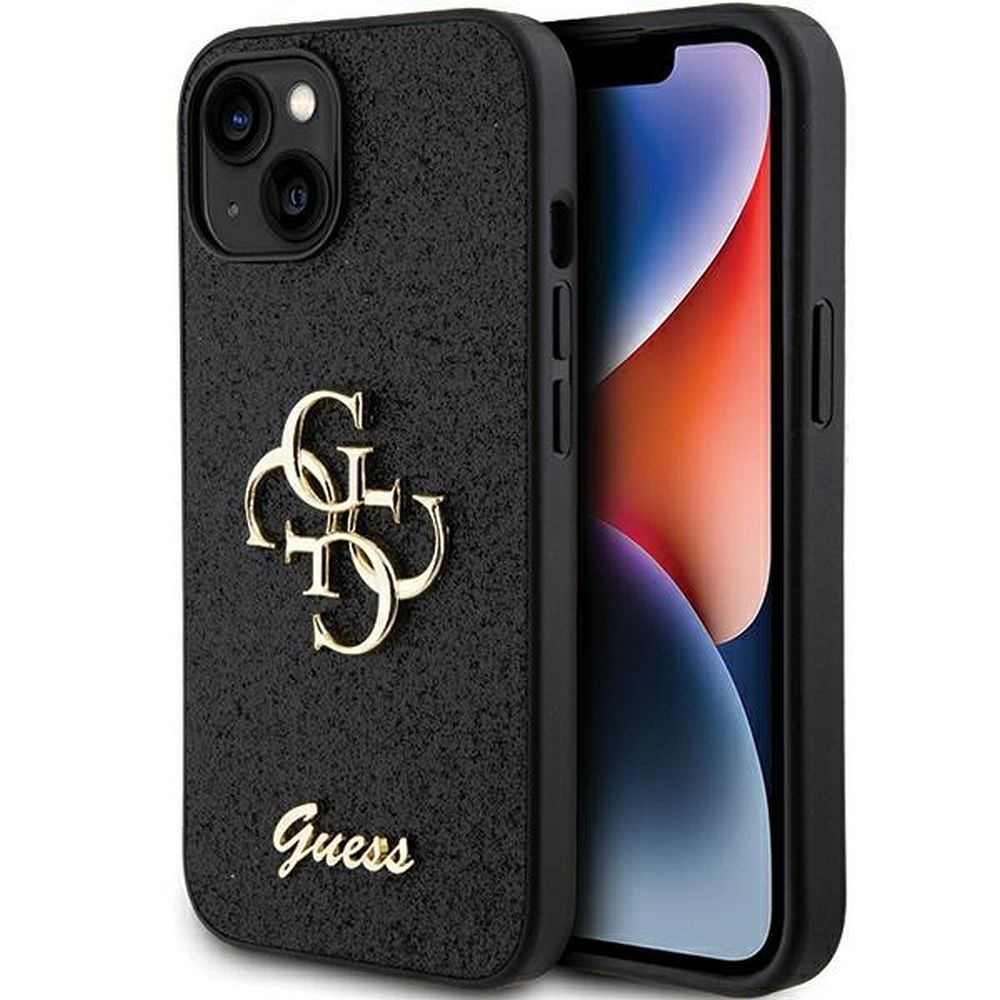 GUESS case for IPHONE 15 GUHCP15SHG4SGK (Fixed Glitter Big 4G) black