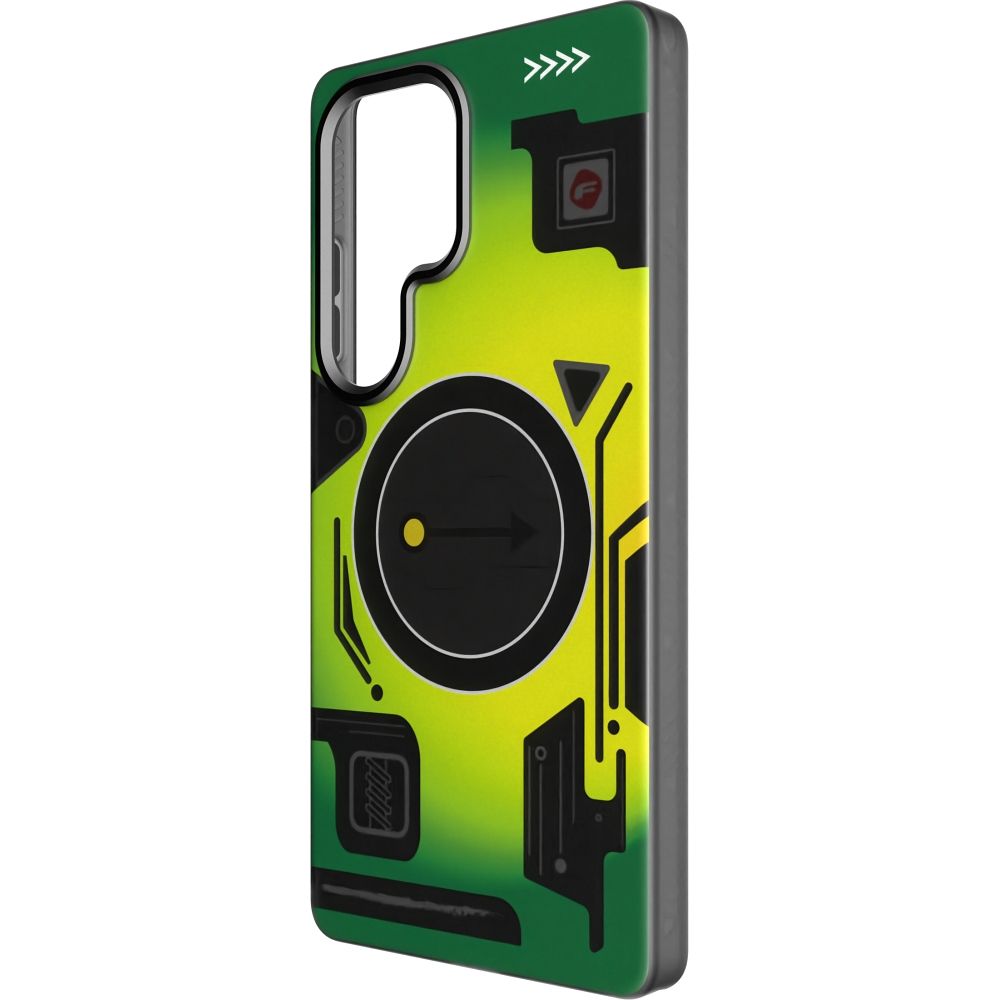 FORCELL F-PROTECT Levels with Dual Layer 4D technology, Military Drop-Test compatible with MagSafe for SAMSUNG S25 ULTRA cyber green