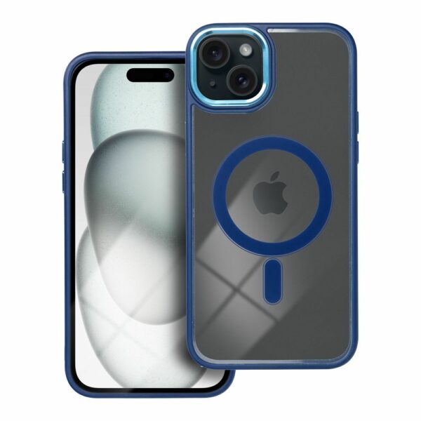 COLOR EDGE MAG COVER case compatible with MagSafe for IPHONE 15 Plus navy blue