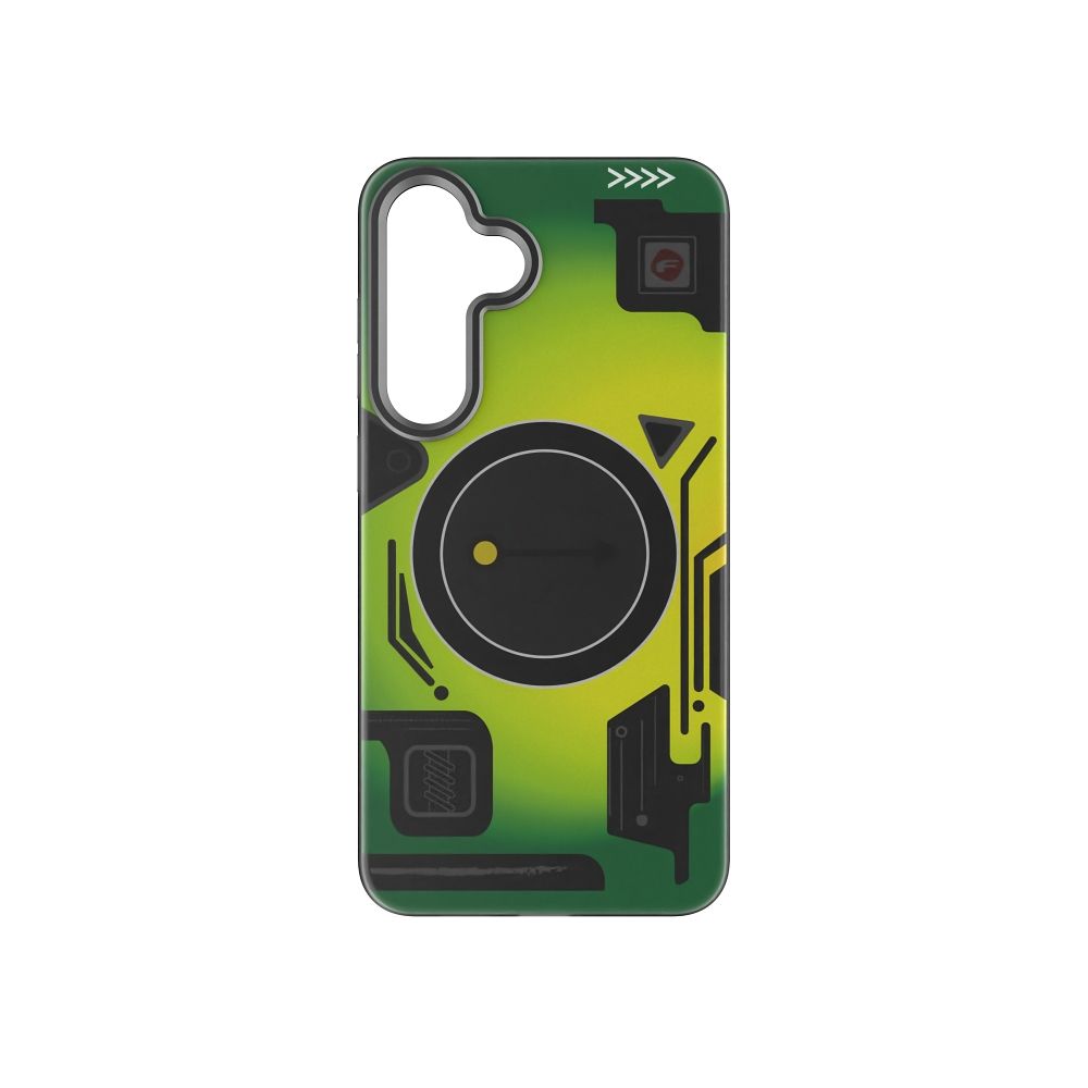 FORCELL F-PROTECT Levels with Dual Layer 4D technology, Military Drop-Test compatible with MagSafe for SAMSUNG S25 PLUS cyber green