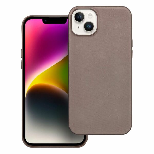 WOVEN MAG COVER case compatible with MagSafe for IPHONE 14 Plus light brown