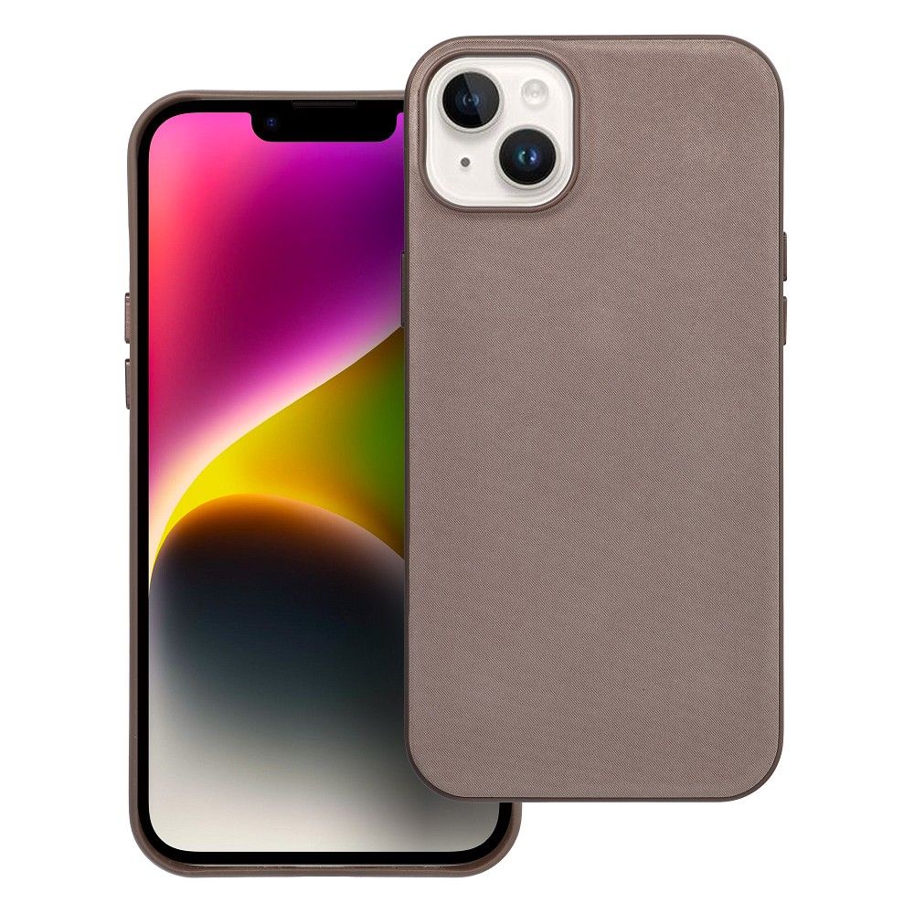 WOVEN MAG COVER case compatible with MagSafe for IPHONE 14 Plus light brown