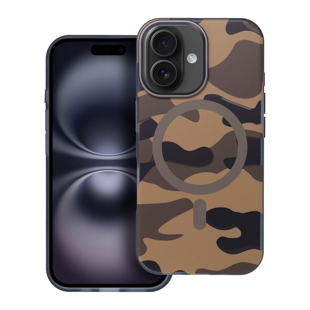 FORCELL F-PROTECT Levels with Dual Layer 4D technology, Military Drop-Test compatible with MagSafe for IPHONE 16 desert camo
